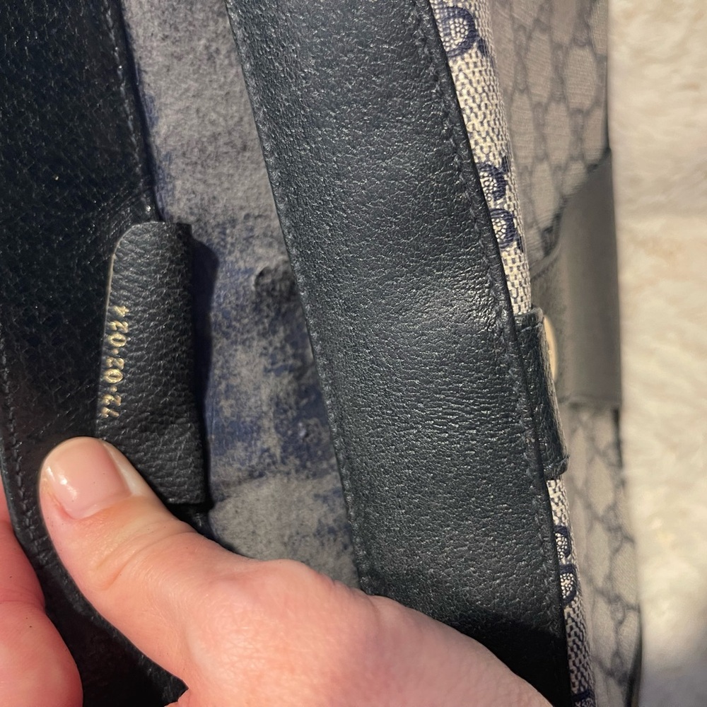 Gucci Navy Sherry GG Monogram Shoulder Bag - Picture 5 of 8